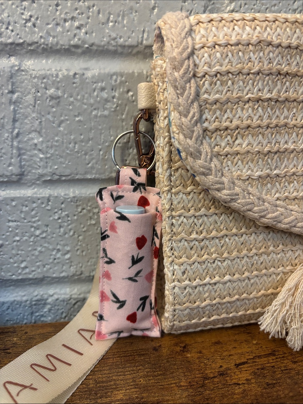 Tulip Keychain Chapstick Holder